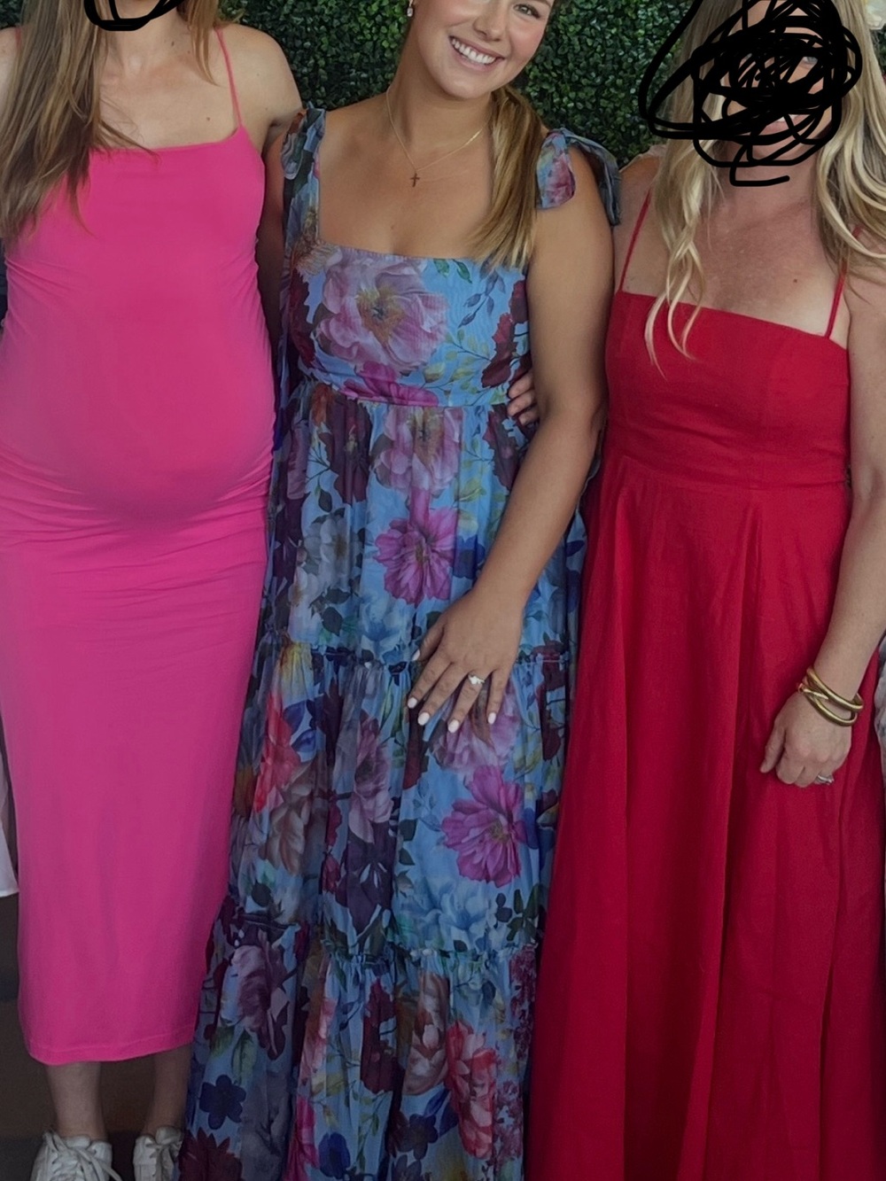 Francesca's Collections Ivanna Blue Floral Maxi Dress - Picture 3 of 5